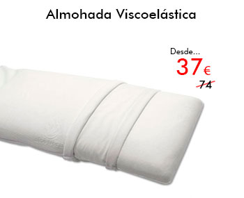 Almohada viscoélastica con un descuento del 50% en Colchones Valencia, tu tienda de colchones en Silla