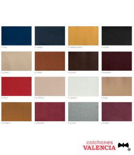 Colores de polipiel para canapés tapizados con cajones laterales