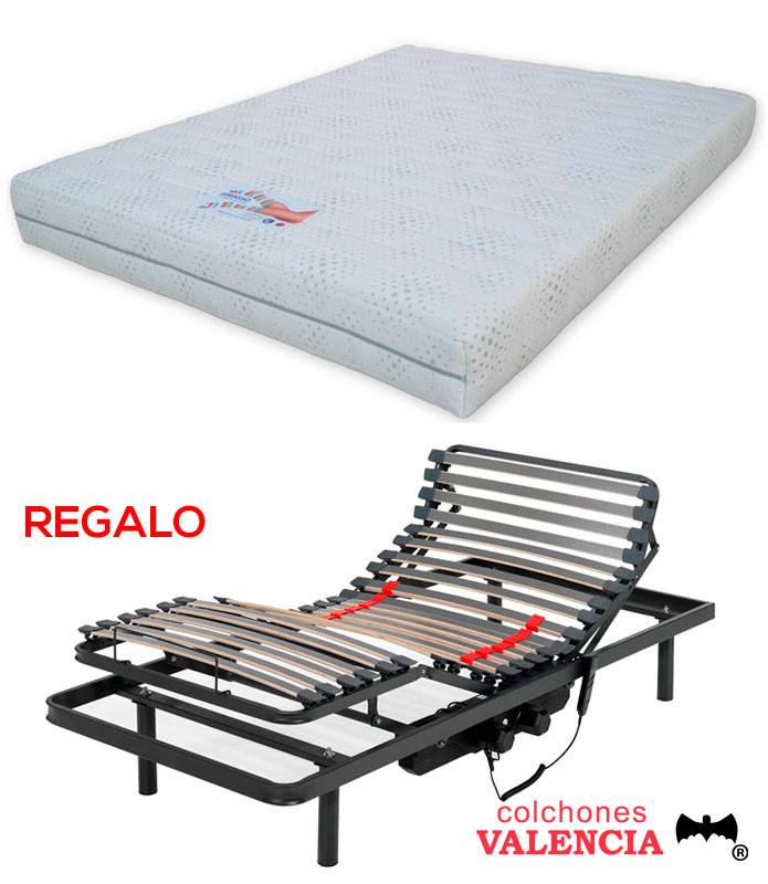 Pack d de látex y somier articulado Colchones Valencia®