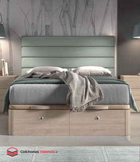 Canapé de madera con cajones