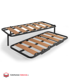 Conjunto de somier de láminas anchas nido barato en Valencia