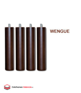Juego patas de madera color wengué