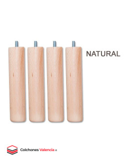 Juego patas de madera color natural en Colchones Valencia