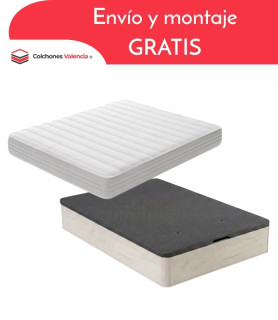 Pack de descanso económico de colchón de muelles con canapé