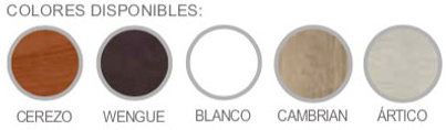Colores disponibles para el canapé de madera Valencia