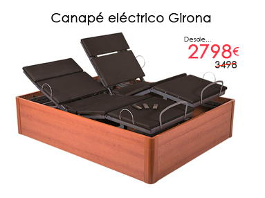 Canapé articulado eléctrico modelo Girona con un 20% de descuento en Colchones Valencia, tu tienda de colchones en Silla