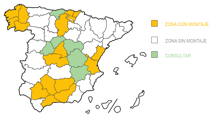 zonas con montaje Colchones Valencia