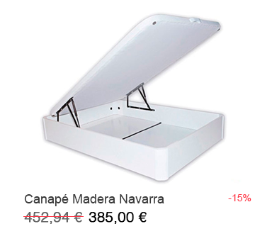 Canapé abatible de madera modelo Navarra en tu tienda de colchones en Valencia