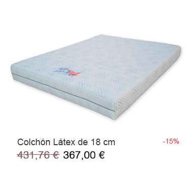 Oferta del colchón de látex natural de 18 cm de grosor en tu tienda de colchones en Móstoles